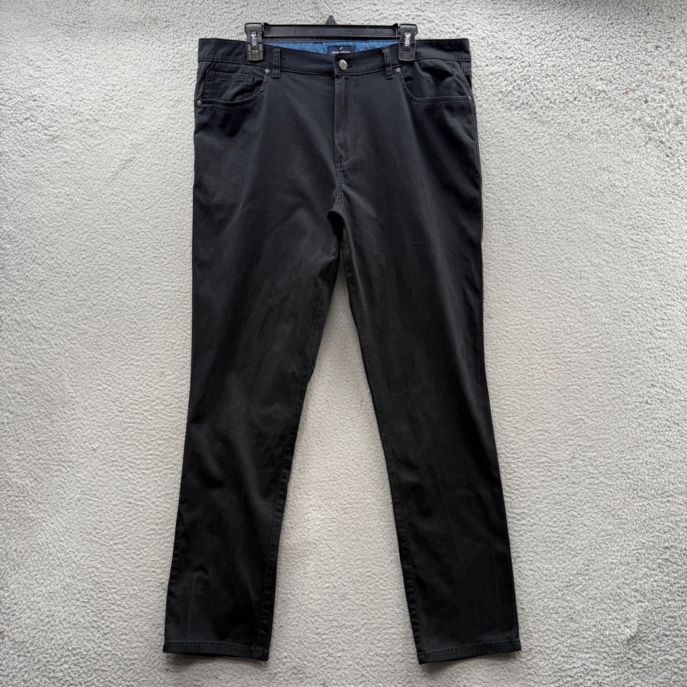 Daniel Hechter Pants Men’s 38x32 Black Straight Fit Chino Pockets Cotton Blend